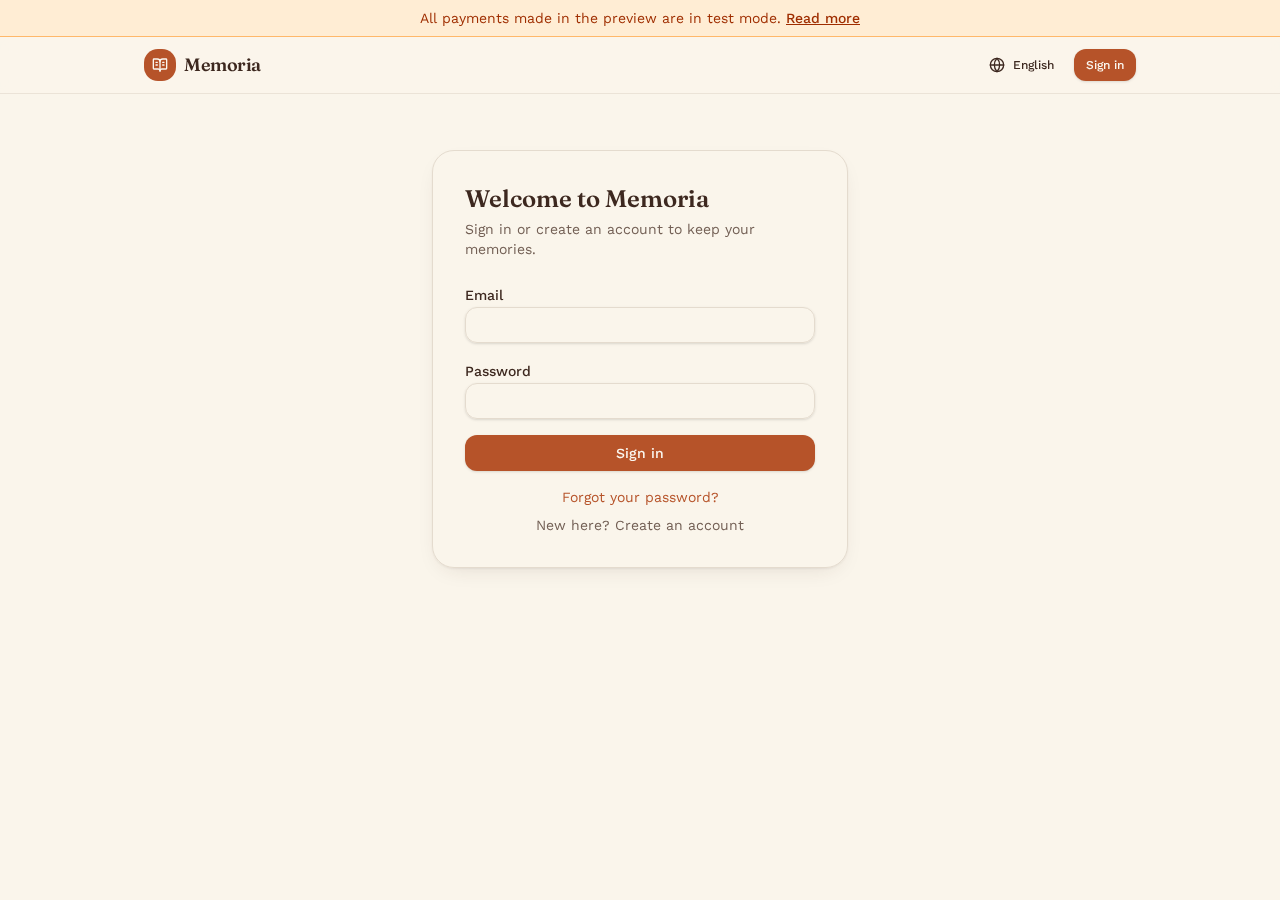 Figure 1 — Creating your account